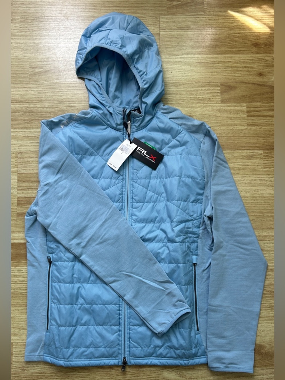 Ralph Lauren RLX Golf Hybrid Wool Jacket Double Zip Navy Camo Large